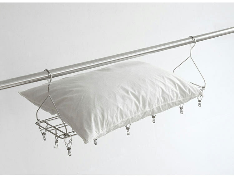 アーネスト たためるバスタオルハンガー 4枚干し ステンレス製 省スペース 畳める ピンチ付き ピンチハンガー A-77413