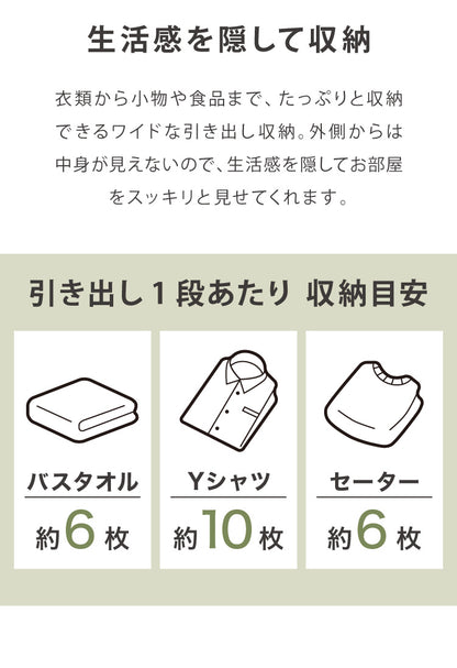 4個セット デザイン収納ケース 幅60 Boite 完成品 日本製 収納ボックス 収納コンテナ 引き出し 衣類収納 リビング 収納 衣類ケース クローゼット 押入れ 大容量 おしゃれ