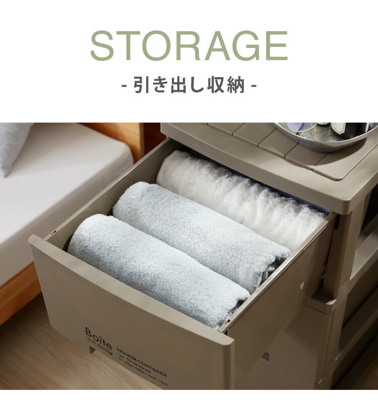 デザイン収納ケース チェスト 幅34 Boite スリム 3段 日本製 収納ボックス コンテナ 引き出し 衣類収納 リビング 収納 衣類ケース クローゼット 押入れ 大容量 おしゃれ
