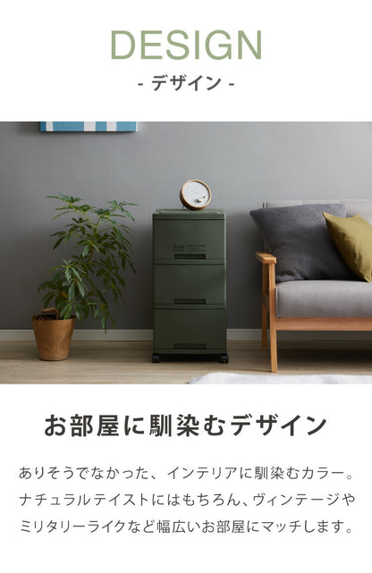 デザイン収納ケース チェスト 幅34 Boite スリム 3段 日本製 収納ボックス コンテナ 引き出し 衣類収納 リビング 収納 衣類ケース クローゼット 押入れ 大容量 おしゃれ