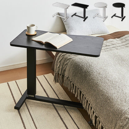 ガス圧 昇降式マルチテーブル 高さ67~97cm キャスター付き ラウンド サイドテーブル スクエア テーブル ベッドサイド