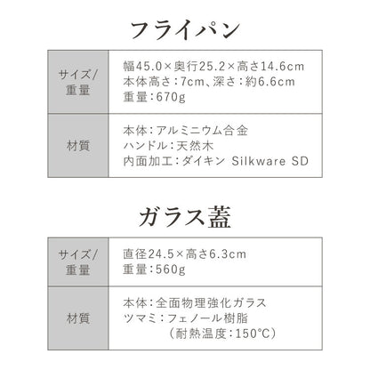 極ふかみ フライパン 蓋セット 24cm PFOAフリー 日本製 ガス火 IH対応 オール熱源 ディープパン 軽量 木柄 鏡面 ダイキン フッ素 焦げ付きにくい お手入れ簡単 フライパン 深型 北陸アルミニウム