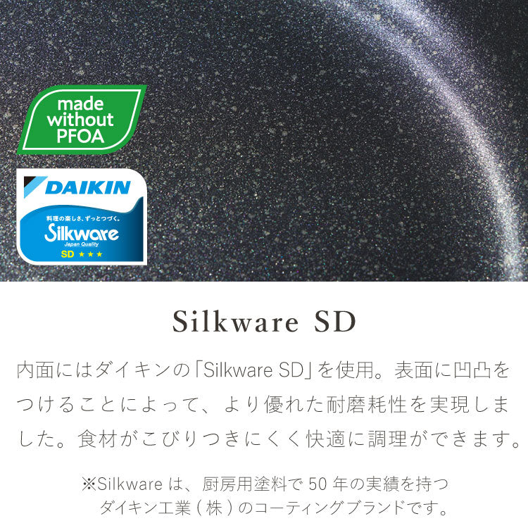 極ふかみ フライパン 蓋セット 28cm PFOAフリー 日本製 ガス火 IH対応 ディープパン オール熱源 軽量 木柄 鏡面 ダイキン フッ素 焦げ付きにくい お手入れ簡単 フライパン 深型 北陸アルミニウム