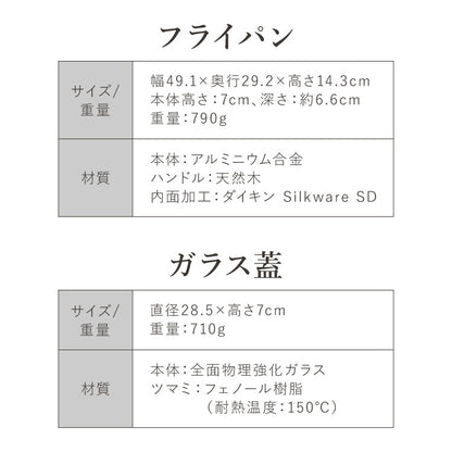 極ふかみ フライパン 蓋セット 28cm PFOAフリー 日本製 ガス火 IH対応 ディープパン オール熱源 軽量 木柄 鏡面 ダイキン フッ素 焦げ付きにくい お手入れ簡単 フライパン 深型 北陸アルミニウム