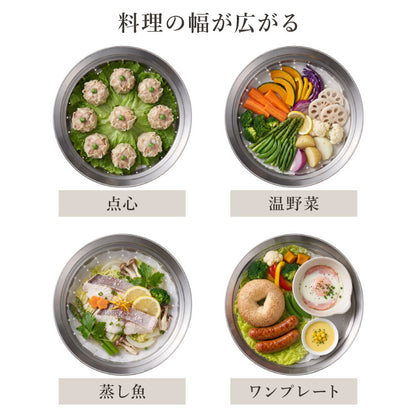 極ふかみ フライパン 蒸しプレートセット 28cm PFOAフリー 日本製 ガス火 IH対応 ディープパン オール熱源 軽量 木柄 鏡面 ダイキン フッ素 焦げ付きにくい お手入れ簡単 深型 北陸アルミニウム