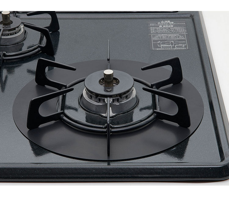 日本製 ガスコンロ保護プレート ベラスコート 黒 ブラック 白 ホワイト ガスコンロ 五徳 下 カバー コンロカバー 油ハネ ベタつき 汚れ 防止 五徳 1口 2口 コンロ 下 周り 隙間 すき間 カバー 伸晃