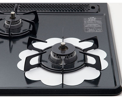 【2個セット】日本製 ガスコンロ保護プレート ベラスコート 黒 ブラック 白 ホワイト ガスコンロ 五徳 下 カバー コンロカバー 油ハネ ベタつき 汚れ 防止 五徳 1口 2口 コンロ 下 周り 隙間 すき間