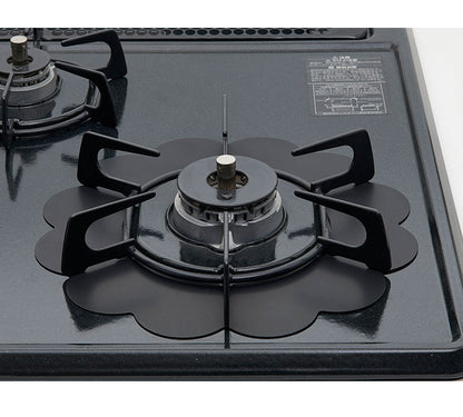 【2個セット】日本製 ガスコンロ保護プレート ベラスコート 黒 ブラック 白 ホワイト ガスコンロ 五徳 下 カバー コンロカバー 油ハネ ベタつき 汚れ 防止 五徳 1口 2口 コンロ 下 周り 隙間 すき間