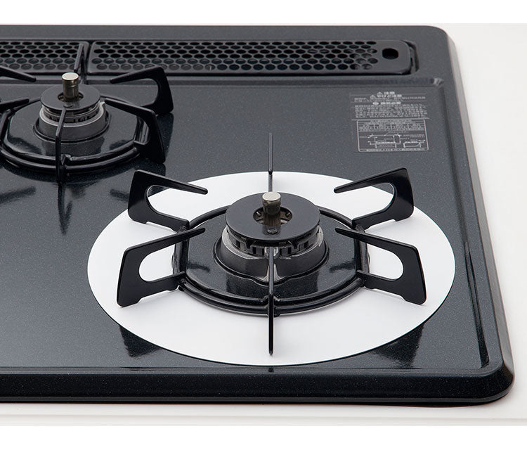 【2個セット】日本製 ガスコンロ保護プレート ベラスコート 黒 ブラック 白 ホワイト ガスコンロ 五徳 下 カバー コンロカバー 油ハネ ベタつき 汚れ 防止 五徳 1口 2口 コンロ 下 周り 隙間 すき間