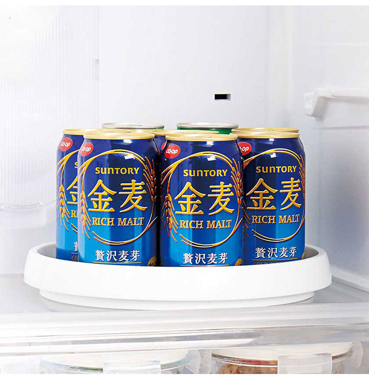 【2個セット】 360度回転 冷蔵庫の回転台 奥から取り出しやすい 収納 回転トレー 省スペース 冷蔵庫内 整理整頓 滑り止め付き 取り出しやすい 調味料ラック 棚 卓上 シンク下収納 トレー 回転台