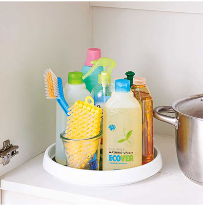 【2個セット】 360度回転 冷蔵庫の回転台 奥から取り出しやすい 収納 回転トレー 省スペース 冷蔵庫内 整理整頓 滑り止め付き 取り出しやすい 調味料ラック 棚 卓上 シンク下収納 トレー 回転台