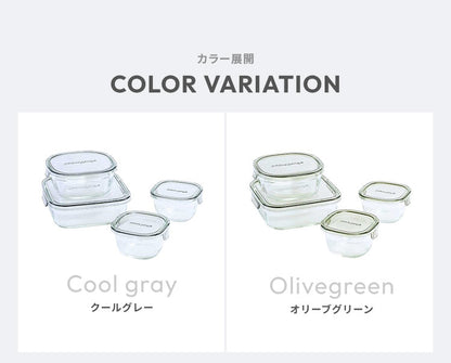 iwaki イワキ 新色 耐熱ガラス保存容器 4点セット パックアンドレンジ パック&レンジ PC-PRN4G41 PC-PRN4GY21 耐熱ガラス 保存容器 保存コンテナ 下ごしらえ