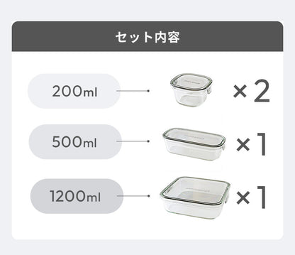 iwaki イワキ 新色 耐熱ガラス保存容器 4点セット パックアンドレンジ パック&レンジ システムセット ミニ PC-PRN4G42 PC-PRN4GY22 耐熱ガラス 保存容器 保存コンテナ 下ごしらえ