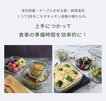 iwaki イワキ 新色 耐熱ガラス保存容器 4点セット パックアンドレンジ パック&レンジ システムセット ミニ PC-PRN4G42 PC-PRN4GY22 耐熱ガラス 保存容器 保存コンテナ 下ごしらえ