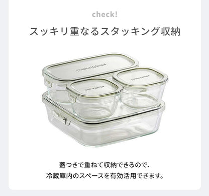 iwaki イワキ 新色 耐熱ガラス保存容器 4点セット パックアンドレンジ パック&レンジ システムセット ミニ PC-PRN4G42 PC-PRN4GY22 耐熱ガラス 保存容器 保存コンテナ 下ごしらえ