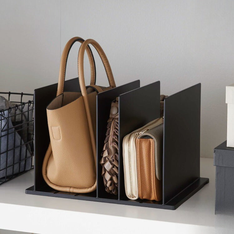 山崎実業 バッグ収納スタンド 2個組 スマート smart 立てて収納 かばん収納スタンド 棚 仕切り クローゼット収納 押し入れ収納 押入れ収納 北欧 おしゃれ