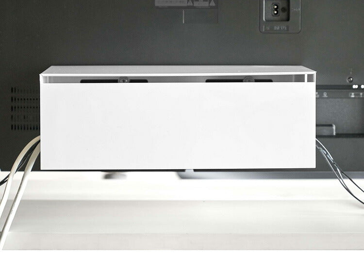 山崎実業 テレビ裏ケーブルボックス スマート smart テレビ裏 背面 ケーブル収納 電源タップ収納 コード整理 ケーブル整理 北欧 おしゃれ