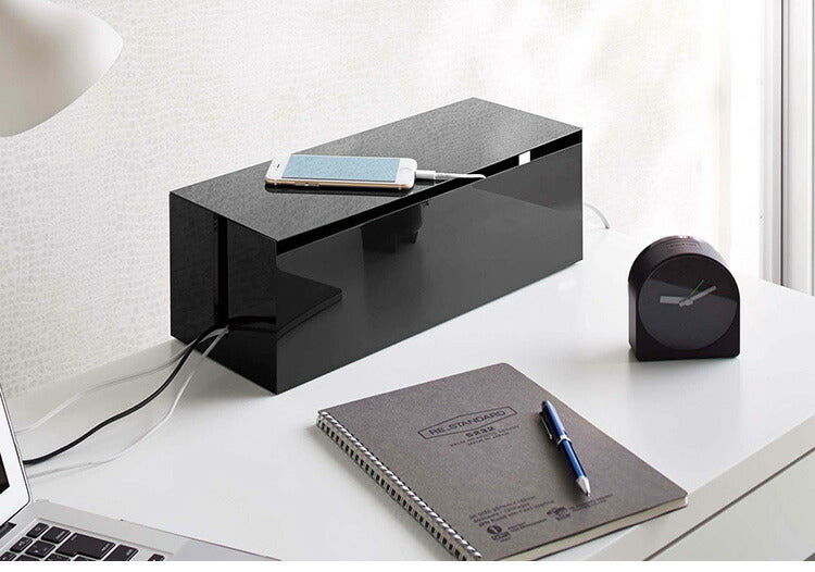 山崎実業 テレビ裏ケーブルボックス スマート smart テレビ裏 背面 ケーブル収納 電源タップ収納 コード整理 ケーブル整理 北欧 おしゃれ