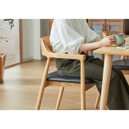 ダイニングチェア 2脚セット ナチュラル 完成品 アッシュ無垢材 天然木 椅子 いす イス チェアー 曲木 1人掛け パーソナルチェア 韓国インテリア ウォールナット(代引不可)