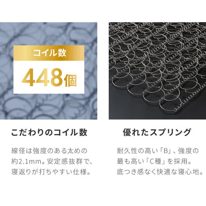 【セット販売】ベッドフレーム ボンネルコイルマットレス ダブル 背もたれ ファブリック おしゃれ 韓国インテリア 高級感 かわいい すのこ フレーム ローベッド グレー 脚付き 木目調 オーク