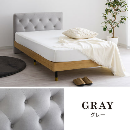 ベッドフレーム すのこベッド ベッド シングル 背もたれ ファブリック おしゃれ 韓国インテリア 高級感 かわいい ヘッドボード すのこ フレーム スノコ ローベッド グレー 脚付き 木目調 オーク
