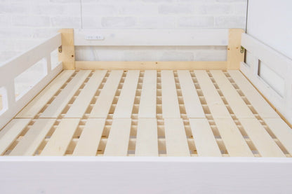 システムベッド ロフトベッド キッズベッド ロータイプ 天然木 デスクベッド キャビネット デスク ナチュラル シングル ミドルベッド 子供部屋 おしゃれ(代引不可)