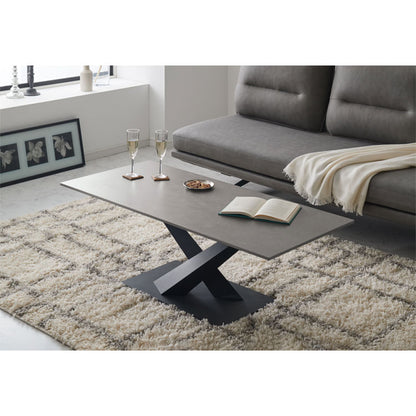 セラミック センターテーブル 幅120 奥行55 テーブル ローテーブル モダン セラミックテーブル 耐水 耐熱 白 艶消し 傷がつきにくい マット調 おしゃれ グレー(代引不可)