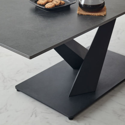 セラミック センターテーブル 幅120 奥行55 テーブル ローテーブル モダン セラミックテーブル 耐水 耐熱 白 艶消し 傷がつきにくい マット調 おしゃれ グレー(代引不可)