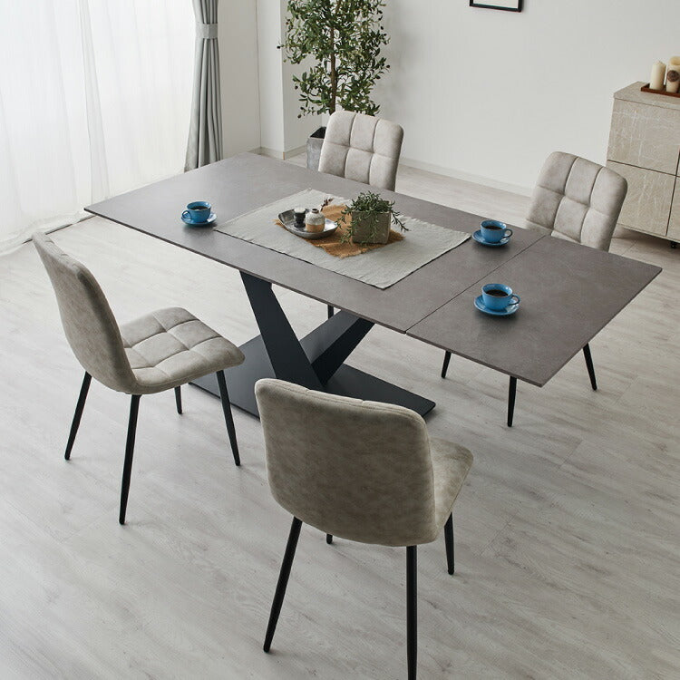セラミック ダイニングテーブル 片側伸長式 幅140~幅180 セラミックテーブル 伸縮 おしゃれ モダン シンプル 拡張テーブル 4人用 6人用 4~6人 大理石調 石目調 ダイニング テーブル グレー 北欧(代引不可)