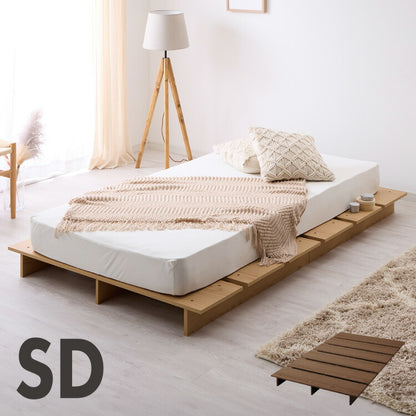 ベッドフレーム ロータイプ フロアベッド セミダブル すのこベッド おしゃれ 韓国インテリア 北欧 すのこ 脚付き 一人暮らし 木目調 低床 かわいい 和モダン コンパクト ステージベッド 可愛い ベット