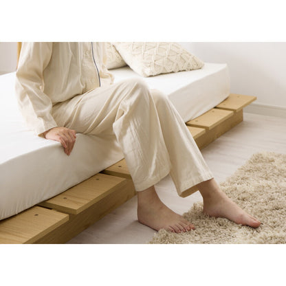 ベッドフレーム ロータイプ フロアベッド セミダブル すのこベッド おしゃれ 韓国インテリア 北欧 すのこ 脚付き 一人暮らし 木目調 低床 かわいい 和モダン コンパクト ステージベッド 可愛い ベット