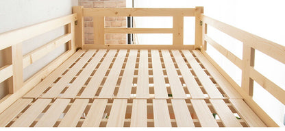 ロフトベッド システムベッド シングル ベッド 子供用 大人用 子供部屋 階段 木製ベッド すのこ ベッド 天然木 パイン材 コンパクト 北欧 おしゃれ ゲストハウス(代引不可)