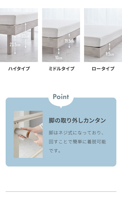 ベッド すのこベッド ダブル メラミン 宮棚 2口コンセント付き ベッドフレーム すのこベッド すのこベット ベット ベットフレーム フレーム コンセント 宮付き 木製 宮棚 宮 北欧【送料無料】