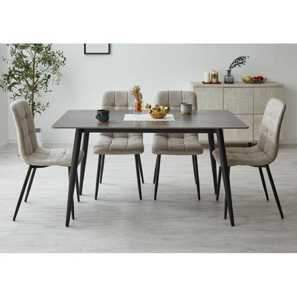 セラミック ダイニングテーブルセット 幅140 ダイニング5点セット 4人掛け テーブル モダン ダイニング 耐水 耐熱 白 艶消し 傷がつきにくい おしゃれ(代引不可)