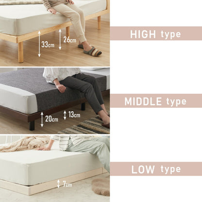 マットレス付き ベッド セット すのこベッド ダブル ポケットコイル ベッドフレーム 宮付き 宮棚 棚付き ヘッドボード 2口コンセント付き 天然目 収納 ダブルベッド 木製 脚付きベッド 高さ調節