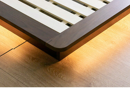 ベッド ロータイプ クイーンサイズ コンセント付き ライト付き LEDライト 木製ベッド 寝室 収納 木製ベッド すのこ ベッド 天然木 パイン材 コンパクト 北欧 おしゃれ(代引不可)