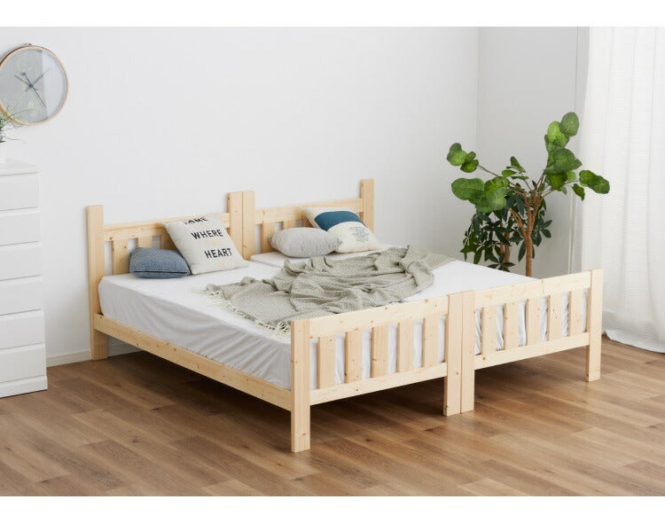 二段ベッド ロータイプ 頑丈 耐荷重300kg 高さ152cm シングル 分割可能 キング 2段ベッド 耐震仕様 シンプル 子供用ベッド キッズ用 民泊 ホテル すのこベッド ロフトベッド 天然木 パイン材(代引不可)