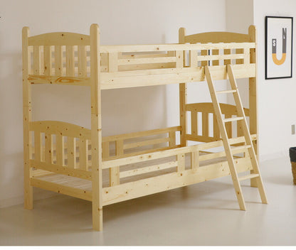 2段ベッド 二段ベッド 子供用 大人用 子供部屋 コンセント付き ライト付き 木製ベッド すのこ ベッド 天然木 パイン材 コンパクト 北欧 おしゃれ ゲストハウス(代引不可)