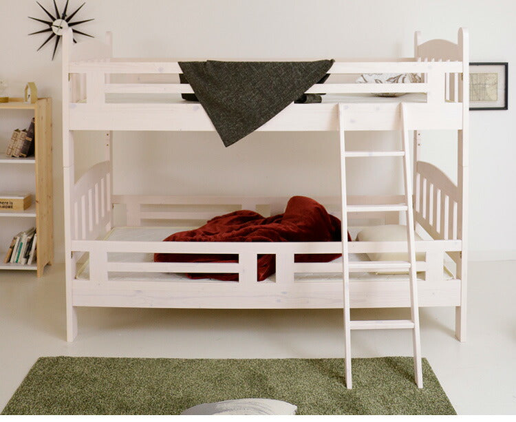 2段ベッド 二段ベッド 子供用 大人用 子供部屋 コンセント付き ライト付き 木製ベッド すのこ ベッド 天然木 パイン材 コンパクト 北欧 おしゃれ ゲストハウス(代引不可)