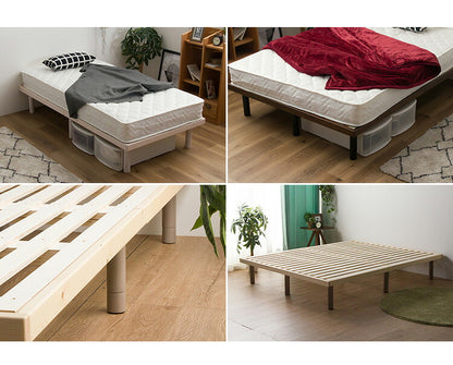 すのこベッド S シングル パイン材 シングル 単品 ベッド フレームのみ 4段階高さ調節 天然木 木製 フレーム すのこ ベッド ベット すのこベット ローベットウレタン塗装 おしゃれ 北欧 ロー ハイ(代引不可)