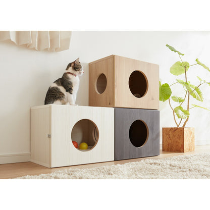 Petofun 職人が考えた 壁掛け キャットステップ 猫ハウス 木製 日本製 完成品 キャットウォーク キャットハウス キャットタワー ネコベッド 大型ネコ 取付簡単