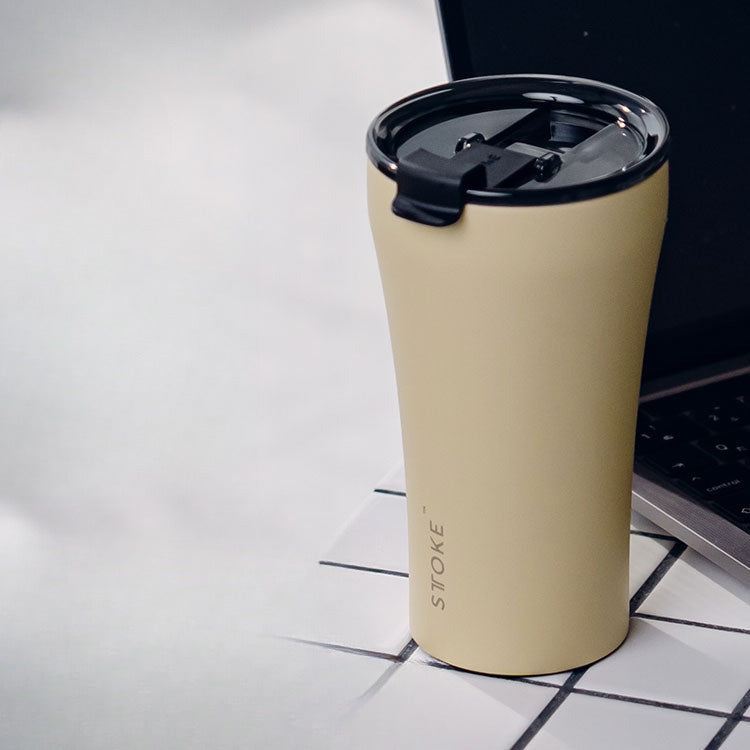 STTOKE ストーク セラミック タンブラー 355ml Lサイズ ミルクOK パッキン 完全密閉 漏れない 完全止水 保冷 保温 広口 洗いやすい ジャストサイズ デスクワーク ドライブ