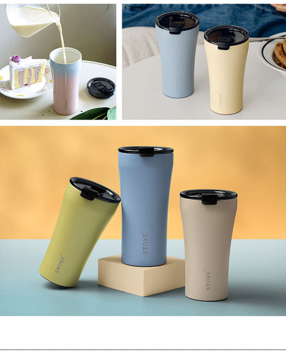STTOKE ストーク セラミック タンブラー 355ml Lサイズ ミルクOK パッキン 完全密閉 漏れない 完全止水 保冷 保温 広口 洗いやすい ジャストサイズ デスクワーク ドライブ【送料無料】