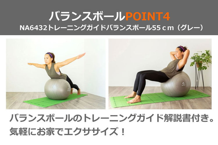 NAMALA バランスボール ガイド付き 55cm ヨガ ストレッチ エクササイズ 体操 運動 スポーツ ヨーガ ピラティス 初心者 瞑想 ビギナー おしゃれ 体操 ウェア トレーニング ナマラ(代引不可)