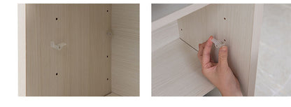 Tatis 幅120.5cm 奥行30cm 高さ86.5cm 天然木桐材の格子ガラス引戸キャビネット カウンター下収納 キッチン収納 ホワイト 日本製 国産 完成品 木製 桐 収納家具 チェスト タンス リビング収納(代引不可)