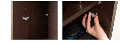 Tatis 幅120.5cm 奥行30cm 高さ86.5cm 天然木桐材の格子引戸キャビネット カウンター下収納 キッチン収納 ブラウン 日本製 国産 完成品 木製 桐 収納家具 チェスト タンス リビング収納 インテリア(代引不可)