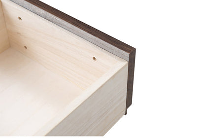 ANGRY 幅115.5 奥行40.5 高さ75.5 リビングボード キャビネット ダークブラウン 完成品 ウォールナット材 ウォールナット モダン リビング 和 間仕切り 背面化粧仕上げ 仕切り カトラリー(代引不可)