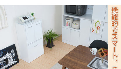 Face 3分別 ダストボックス ホワイト ごみ入れ ゴミ箱 スリム シンプル 白 おしゃれ アンティーク 北欧 薄型 カウンター キッチン 大容量(代引不可)