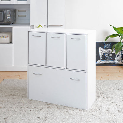 face 5分割 ダストボックス 幅80.5 大容量 ホワイト 白 ゴミ箱 スリム おしゃれ くず入れ 収納 収納ボックス ゴミ入れ 五分割 北欧(代引不可)