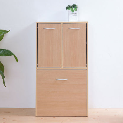 neat 3分割 ダストボックス ナチュラル ゴミ入れ 幅54.5 ゴミ箱 スリム シンプル おしゃれ アンティーク 北欧 くず入れ 木製 大容量(代引不可)